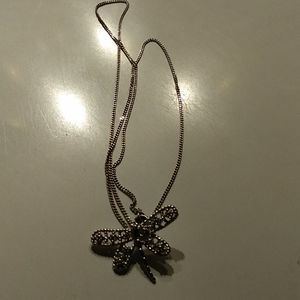 Sterling dragonfly on chain